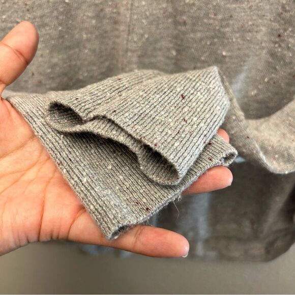 Caslon V-Neck Sweater Size Large Grey White & Purple Speckles Alpaca/Wool Blend - Picture 10 of 16